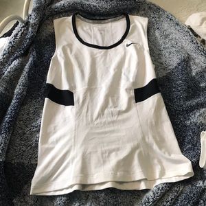 WHITE AND BLACK TENNIS TANK